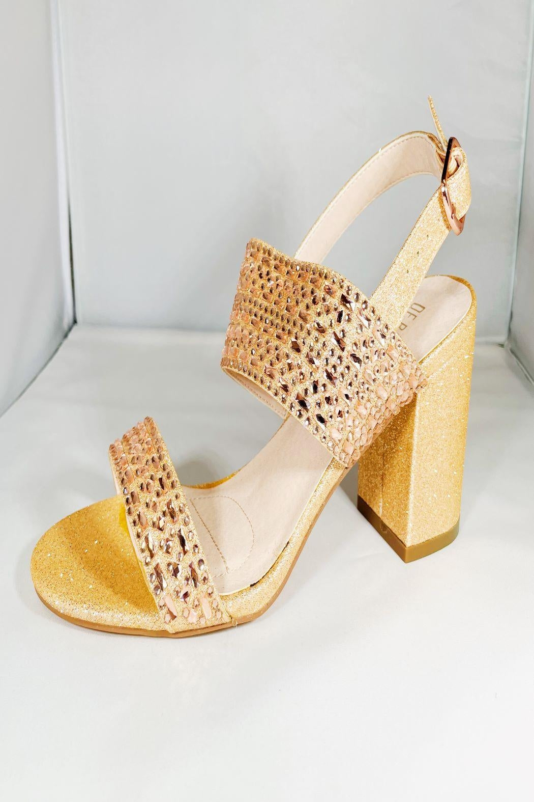 Rosegold Block Heel