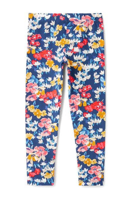 DeeDee Blue Floral Cotton Printed Leggings