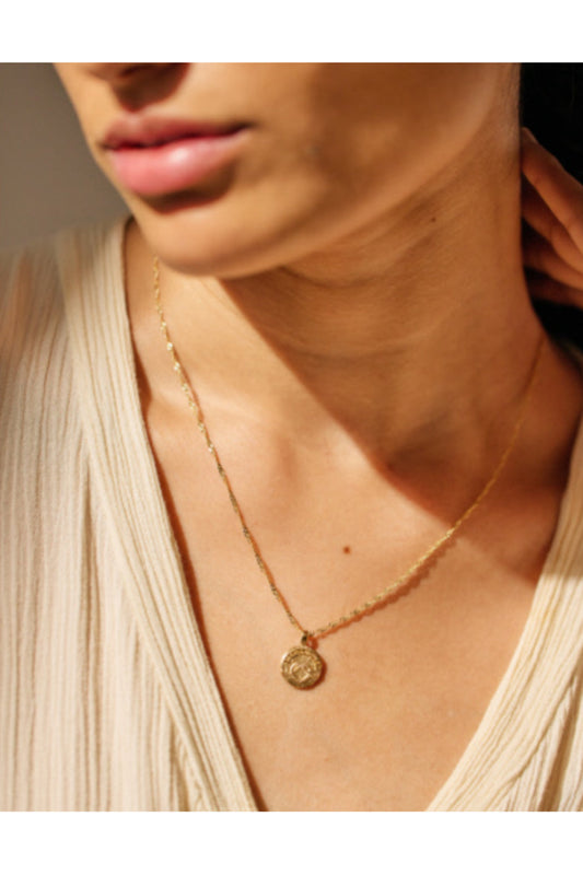 DEMI FINE KNOT COIN NECKLACE