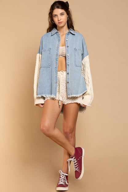 Denim Jacket w/ Cable