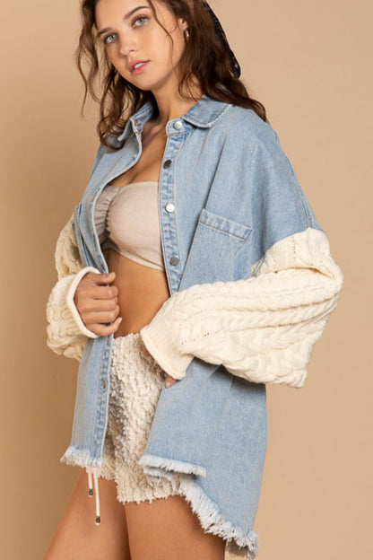 Denim Jacket w/ Cable