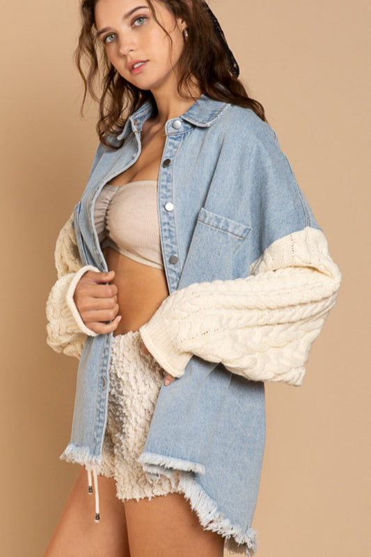 Denim Jacket w/ Cable