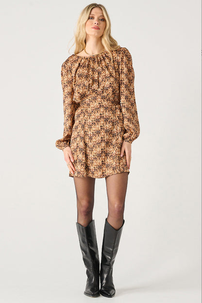 Long Sleeve Side Laced Mini Dress