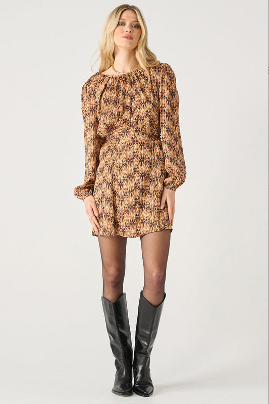 Long Sleeve Side Laced Mini Dress