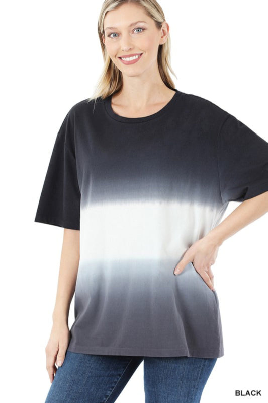 Dip Dye Short Sleeve Top