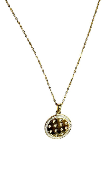 Pickleball Disc-o Ball Necklace Gold