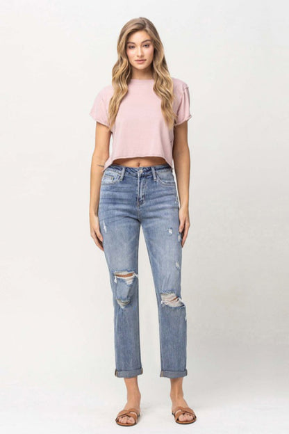 Distressed Boyfriend Jeans