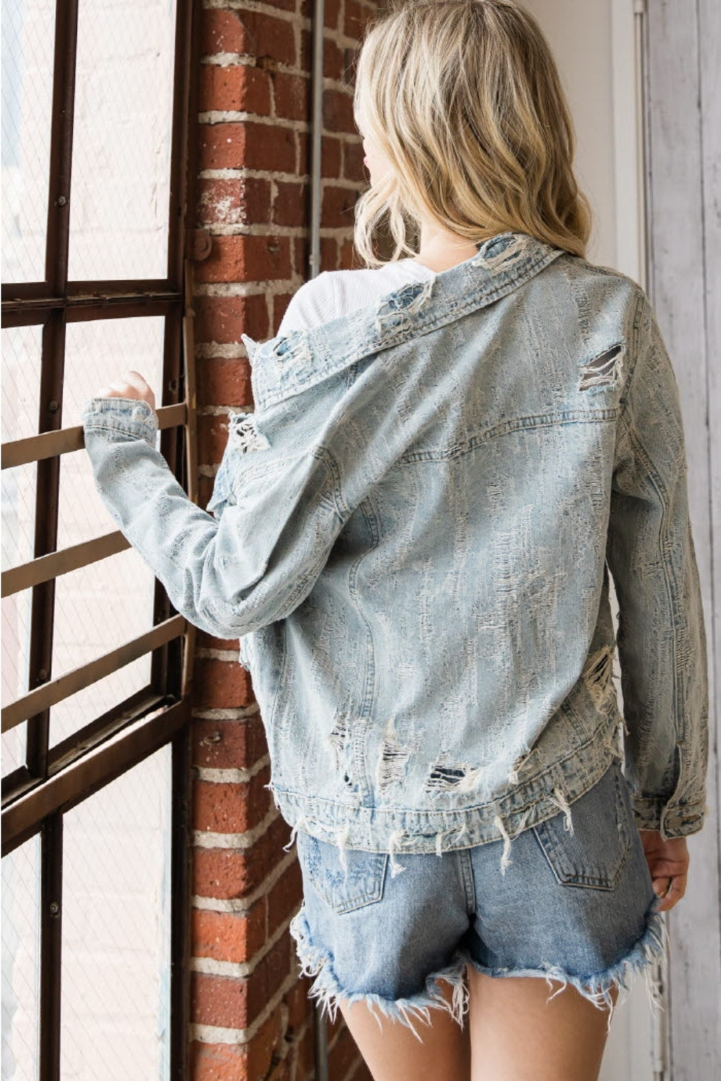 Distressed Denim Jacket