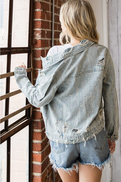 Distressed Denim Jacket