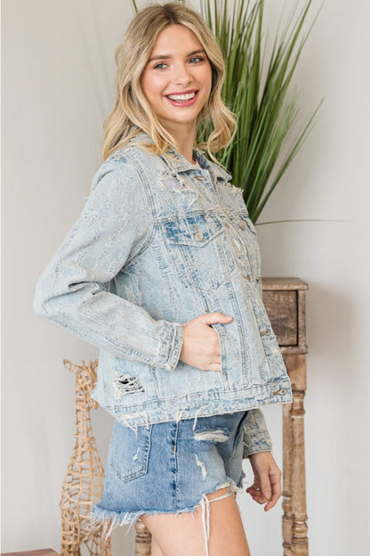 Distressed Denim Jacket