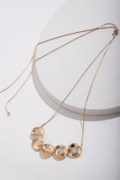 DIVINE FIVE CHARM  STATEMENT NECKLACE