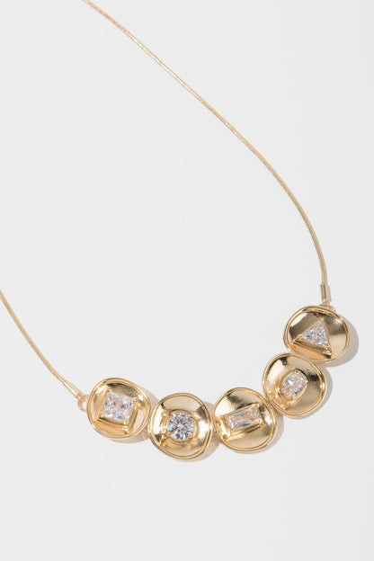DIVINE FIVE CHARM  STATEMENT NECKLACE