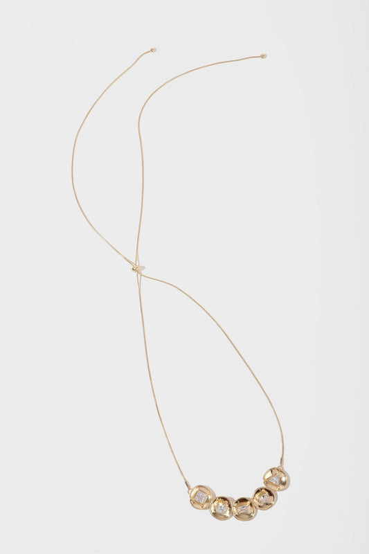DIVINE FIVE CHARM  STATEMENT NECKLACE