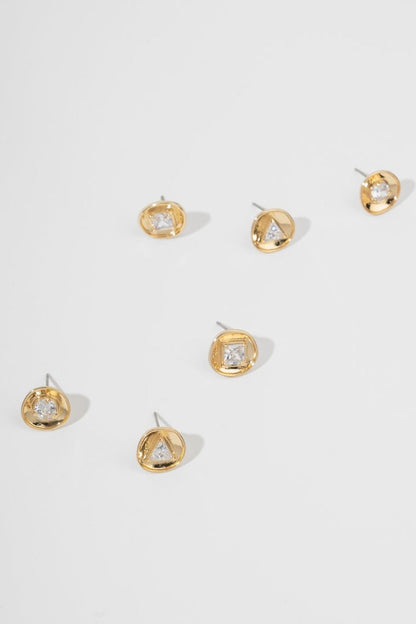 DIVINE SMALL CHARM STUD EARRIN