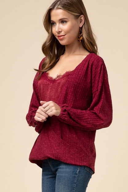 Double layer surplice top