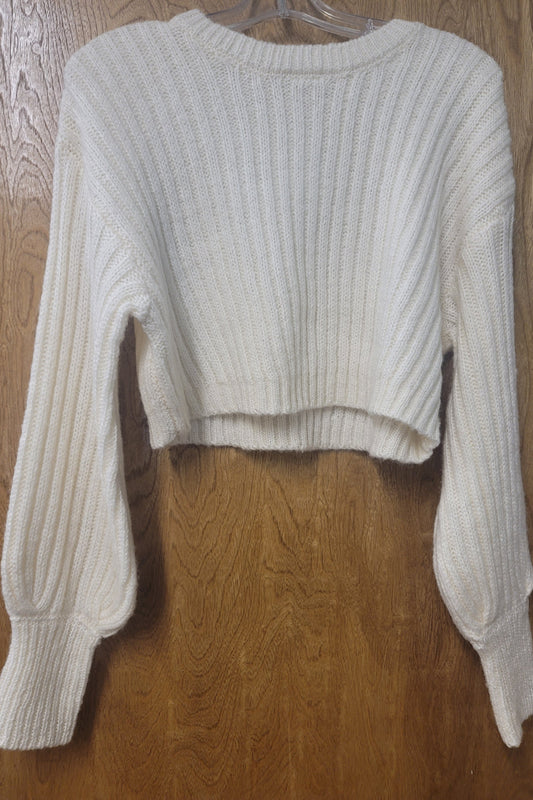 Double Z Short Waist LS Sweater Womans