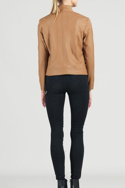 Double-Zip Leather Jacket