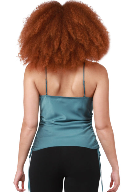 Drawstring Satin Cami