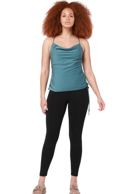 Drawstring Satin Cami