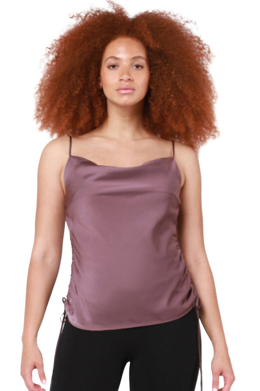 Drawstring Satin Cami