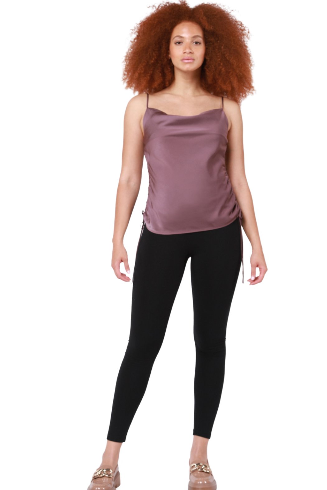 Drawstring Satin Cami