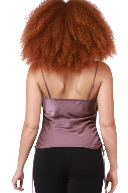 Drawstring Satin Cami