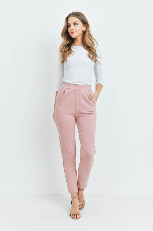 Dusty Pink Slim Fit Pants