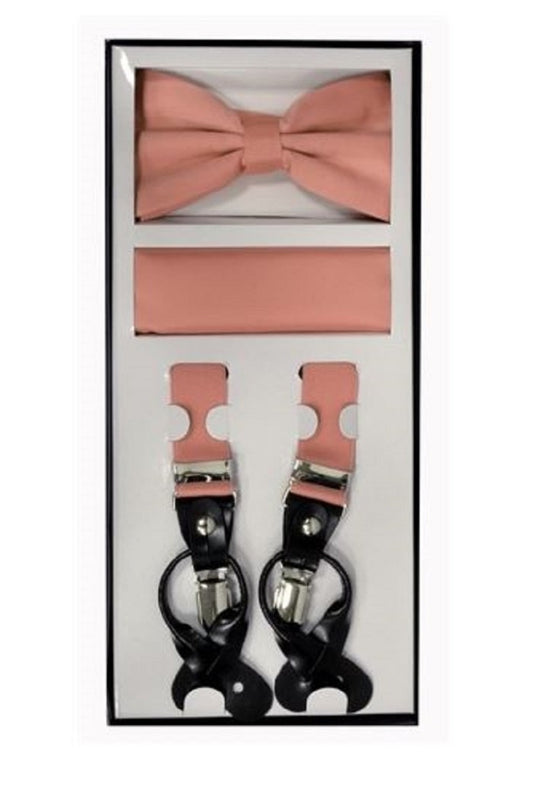Dusty Pink Suspender Set