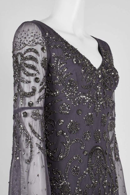 Dusty Purple Beaded Gown