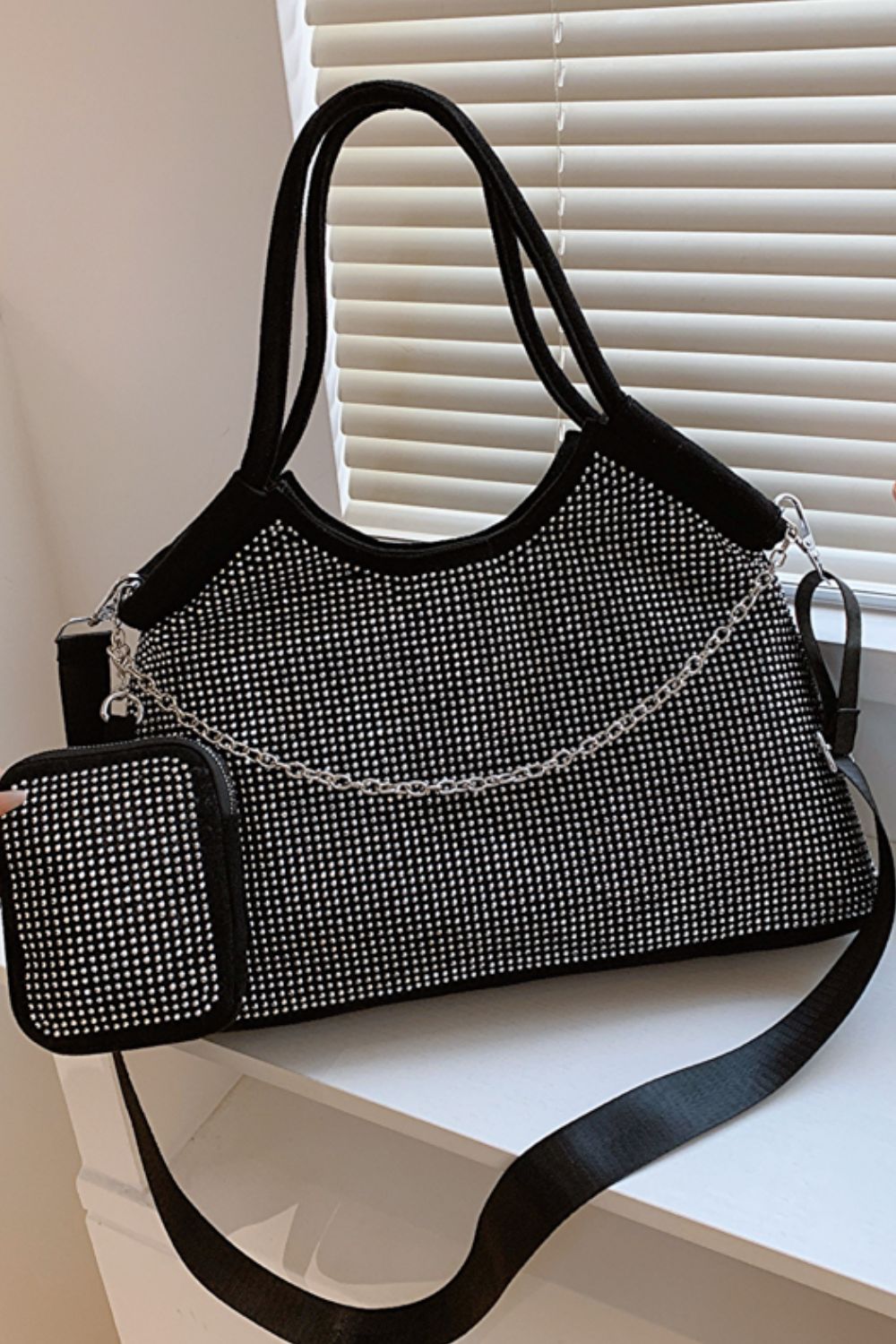 Glitter PVC Large Shoulder Bag