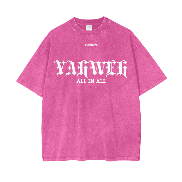 ESSNTIAL ELEMNTS Acid Wash Unisex Oversize Tee