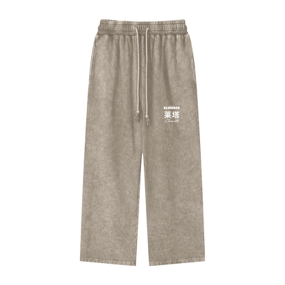EE x LETTA Unisex 360G Acid Wash Straight Leg Pants