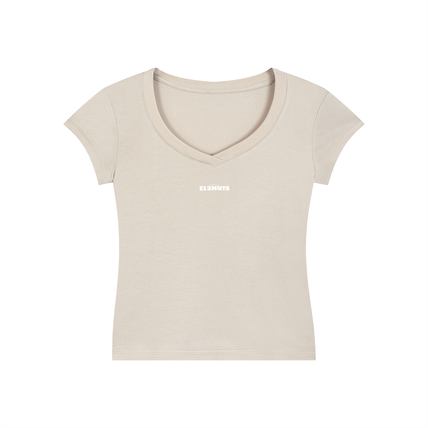 ESSNTIAL ELEMNTS Women's 215G V-Neck Thin Bodycon Tee