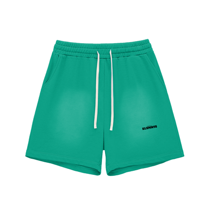 ESSNTIAL ELEMNTS Unisex 350G Sun Fade Raw Edge Shorts