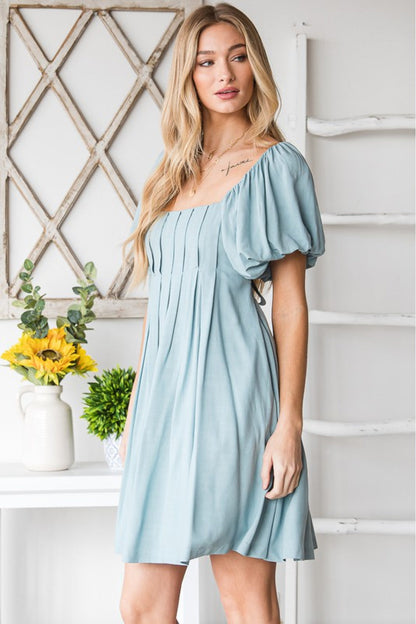 HEYSON London Charm Pin Tuck Flare Dress