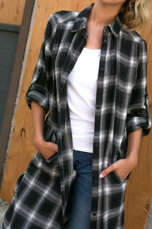 Plaid Side Pocket Top
