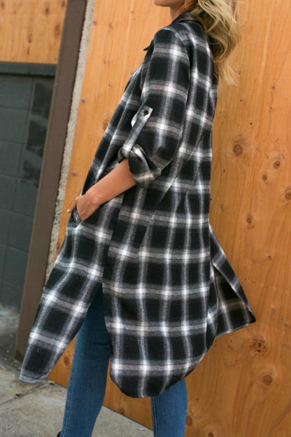 Plaid Side Pocket Top