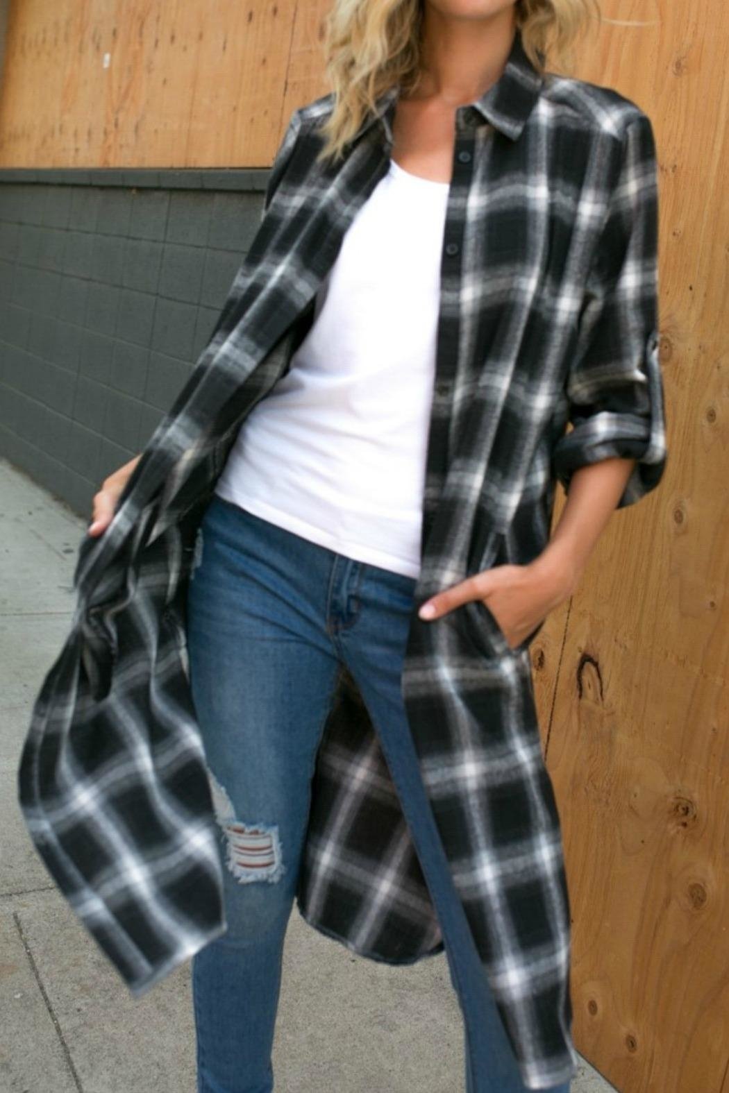 Plaid Side Pocket Top