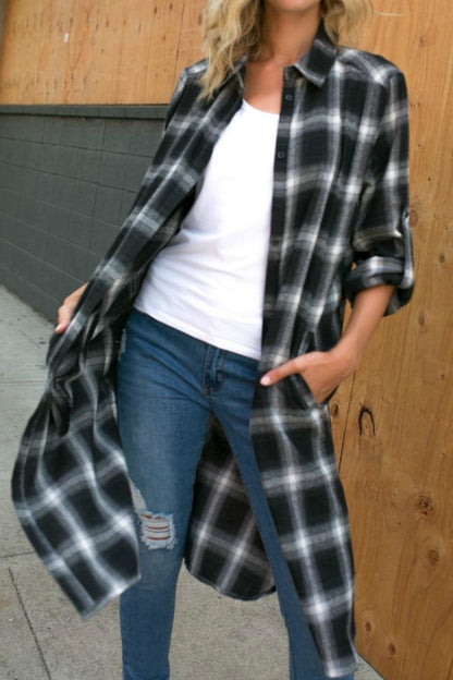 Plaid Side Pocket Top