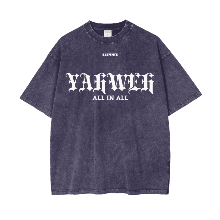 ESSNTIAL ELEMNTS Acid Wash Unisex Oversize Tee