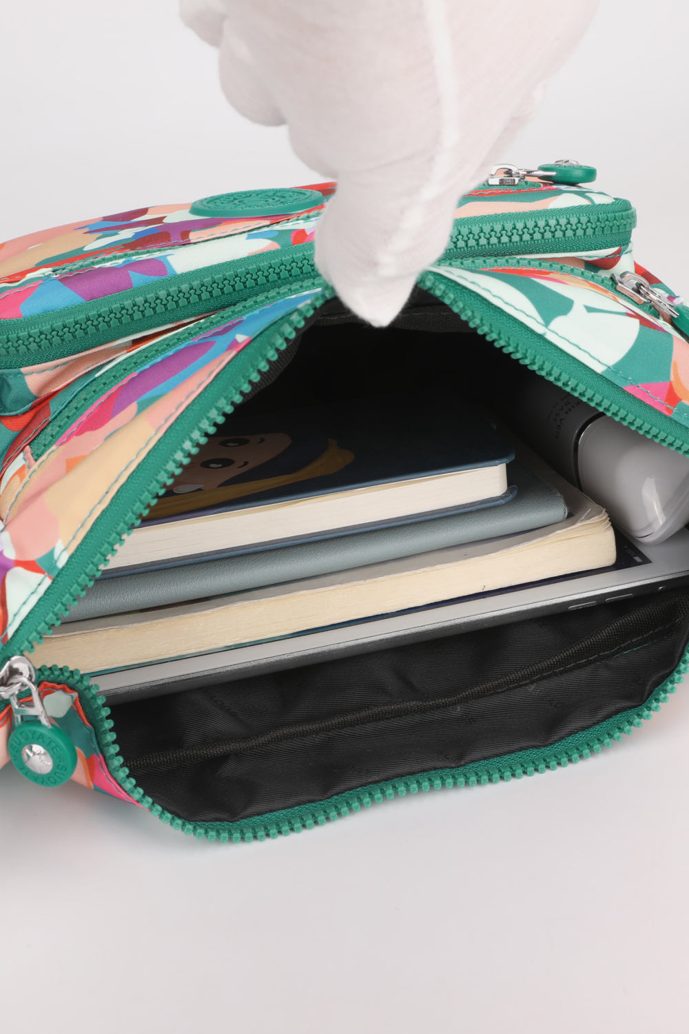 Multicolored Nylon Shoulder Bag