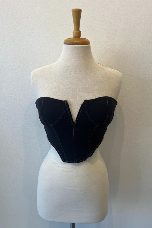 Buttoned Corset Top