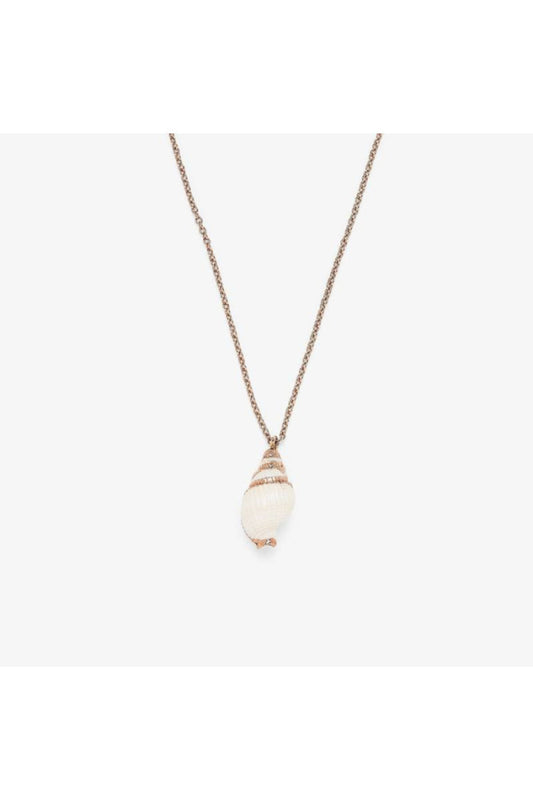 Electroplated Conch Necklace-Rose Gold