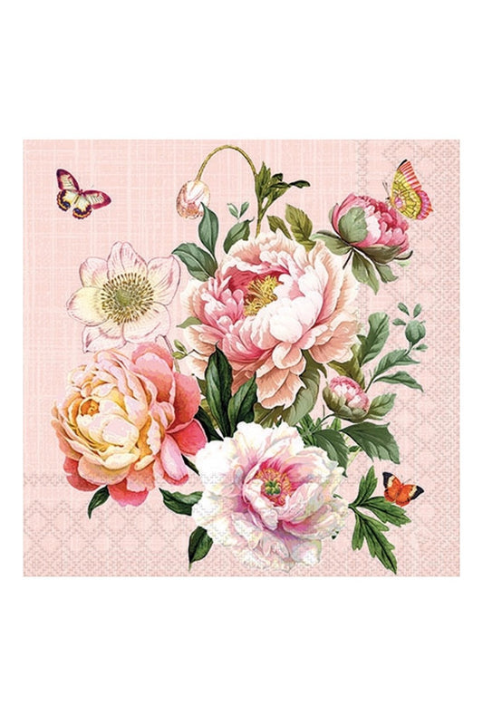 Peony Cocktail Napkin