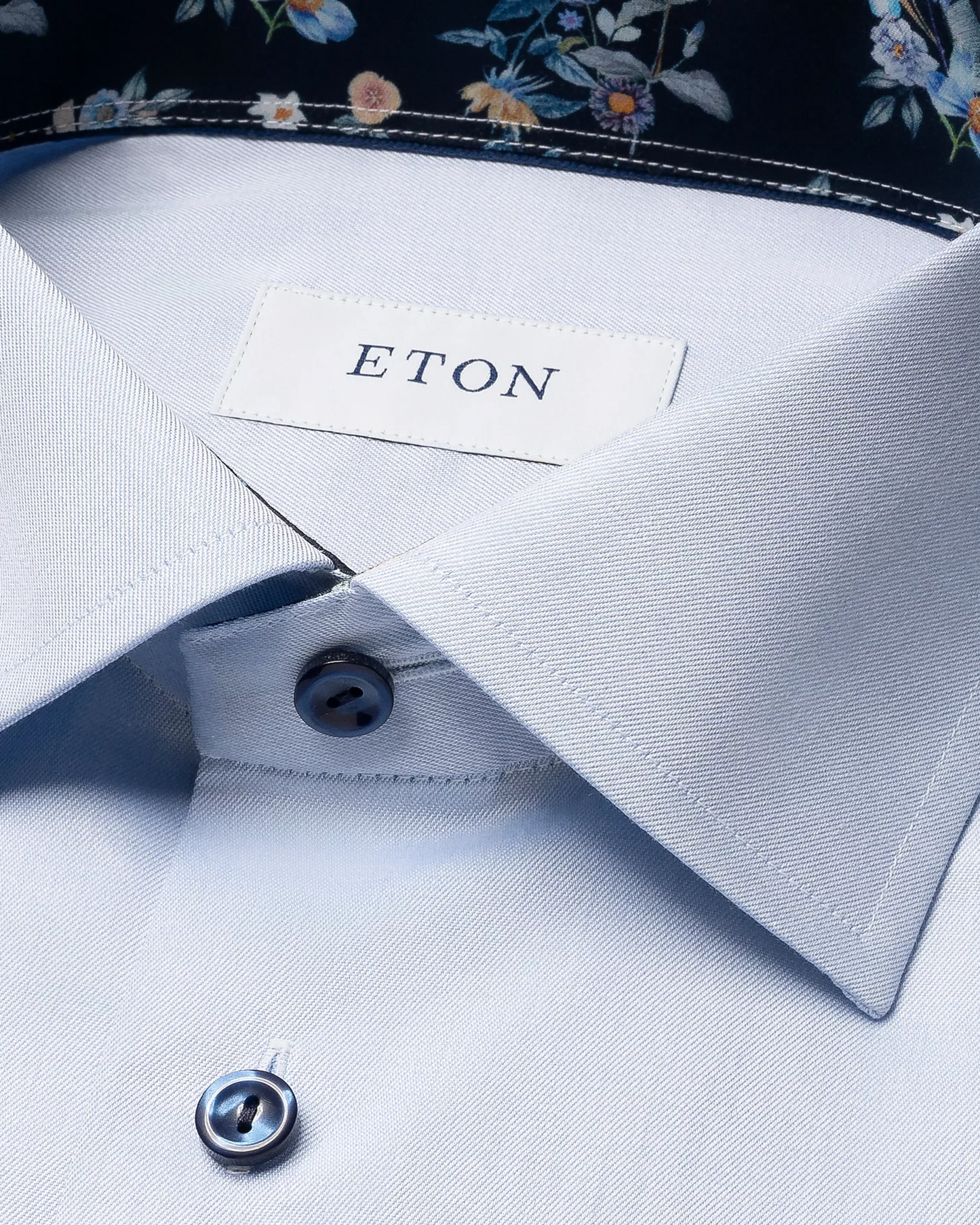 Eton Slim Fit Dress Shirt with Floral Pattern Detail