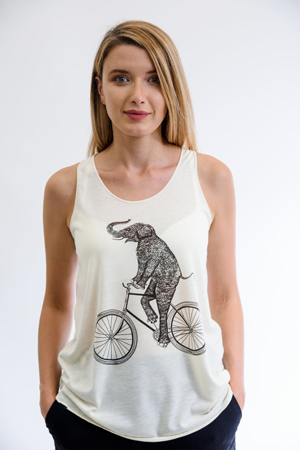 Elephant Riding Bike Tee