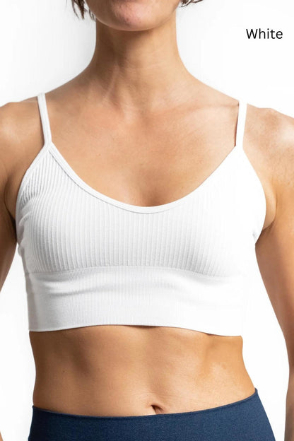 Ribbed Bra With Adjustable Straps