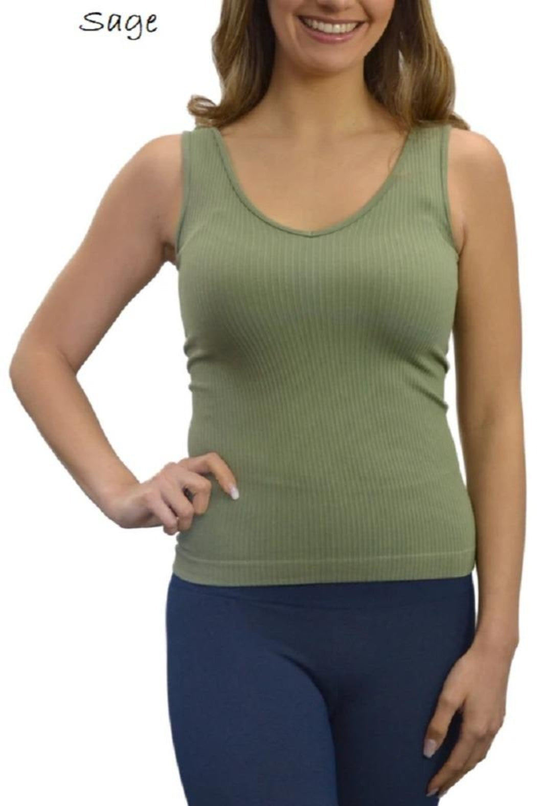 Ribbed Stretch Tank