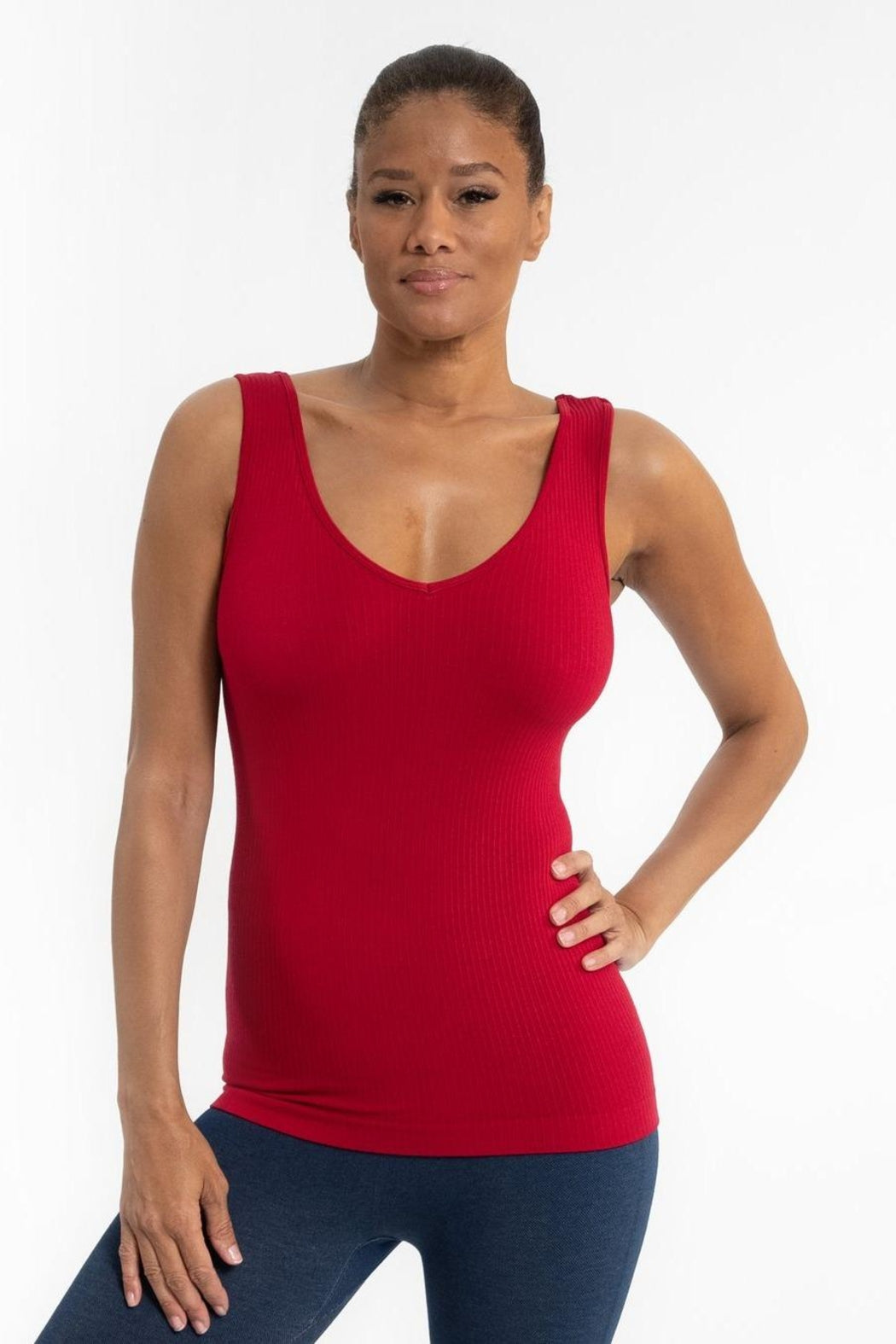 Ribbed Stretch Tank