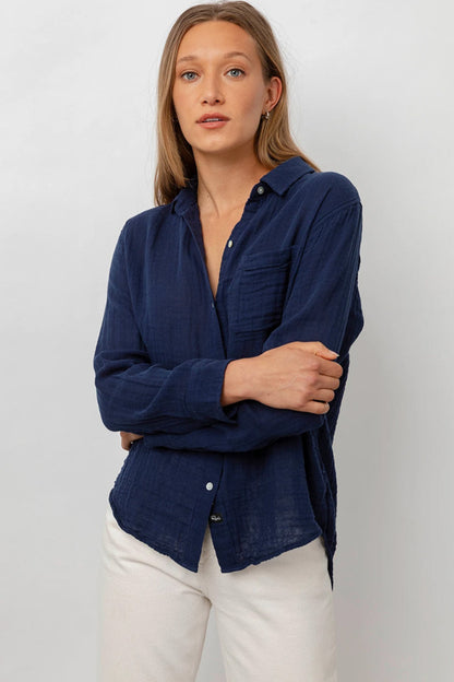 Ellis Cotton Gauze Button Down